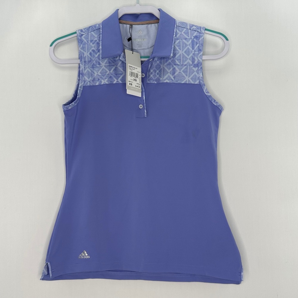 Adidas Golf Polo Women XS Purple Lilac NEW Sleeveless preppy country club tenns